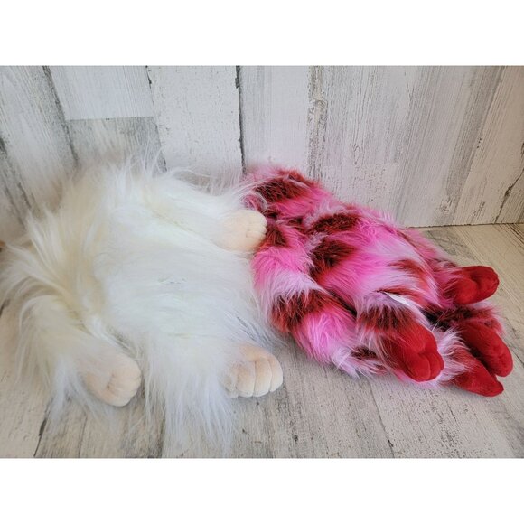 Plush monkey stuffed animal set pink white rose valentine day - Picture 8 of 9